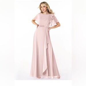 Azazie Aaliyah dress in blushing pink